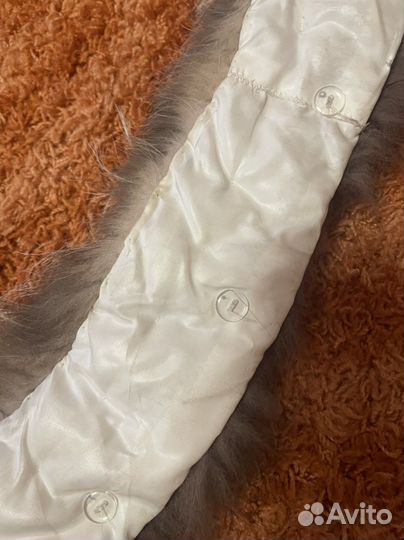 Опушка на капюшон из енота натуральный