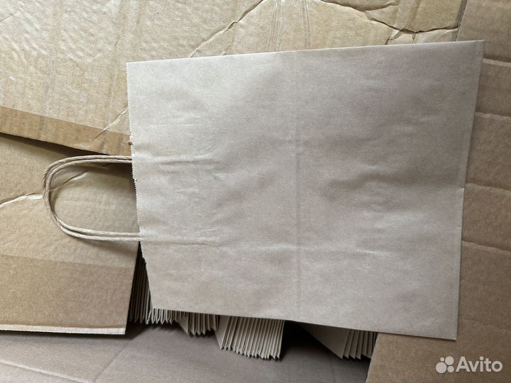 Крафтовые пакеты с ручками