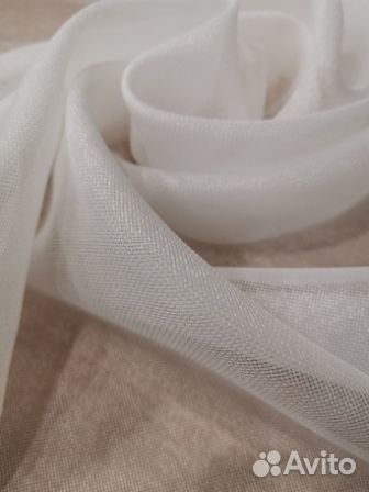 Тюль новый вуаль белая выс. 300 см