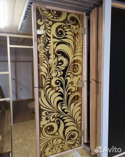 Дверь стеклянная Doorwood для бани и сауны