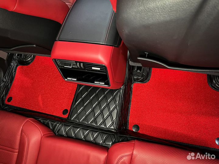 3Д коврики из экокожи Премиум 3D
