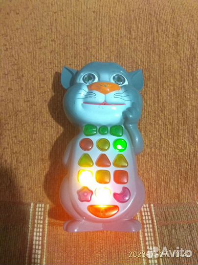 Детская развивающая игрушка кот телефон