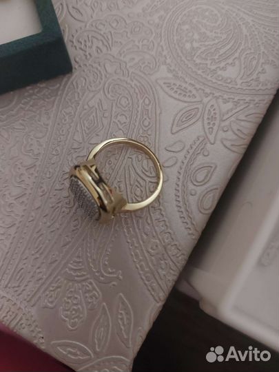 Серьги и кольцо позолоченные