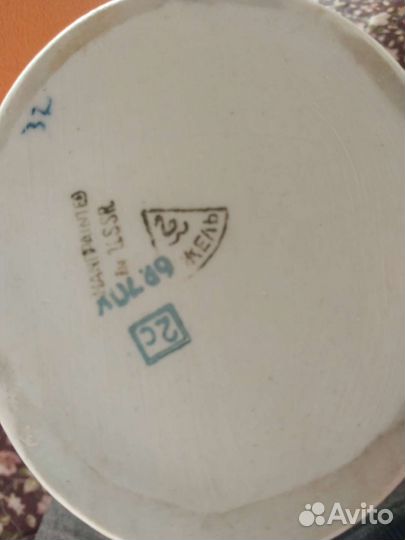 Кувшин Петушок, бокал, фарфор Гжель СССР