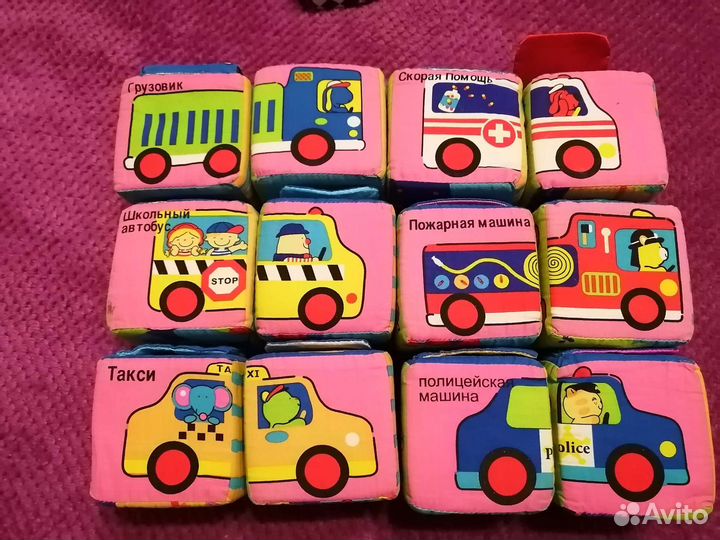 Мягкие кубики 12шт+крыши