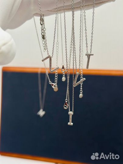 Кулон подвеска буква имени серебро