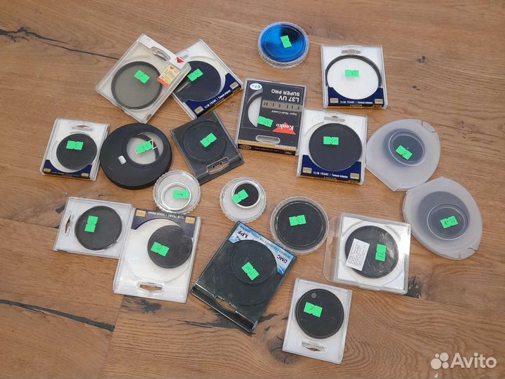 Нейтрально-серые ND-светофильтры разных диаметров