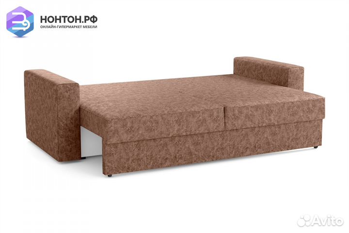 Диван еврокнижка Томас 3-х местный коричневый