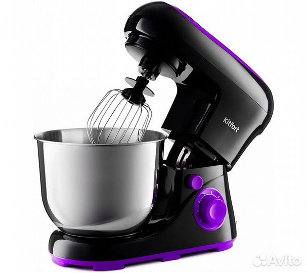 Планетарный миксер Kitfort кт-3046-1 черно-фиолето