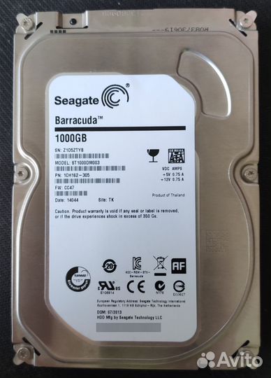Жесткий диски 1Tb 500Gb