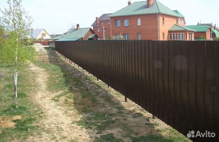 Забор из профнастила качественно быстро