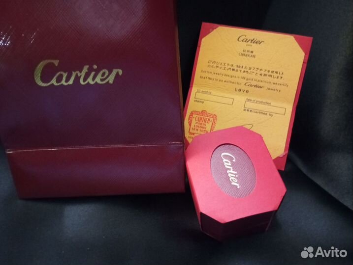 Серьги кольца Cartier