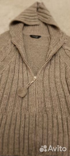 Свитер шерстяной с коротким рукавом на молнии