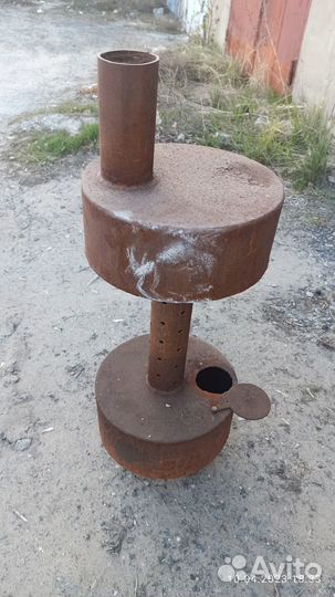 Печь на отработке для гаража теплицы