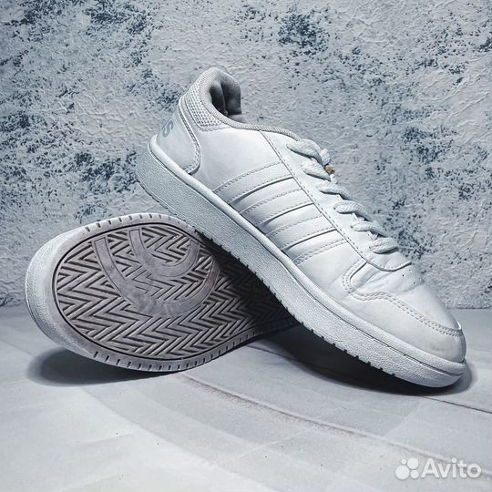 Женские белые кроссовки Adidas Hoops 2.0 B42096