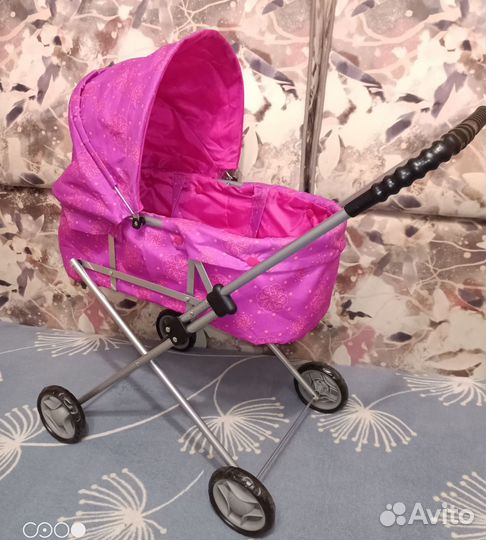 Коляска для кукол + большой медведь