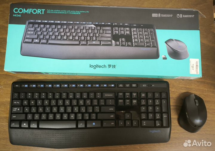 Комплект клавиатура и мышь беспроводные logitech