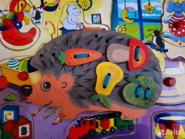 Развивающая Шнуровка ёжик