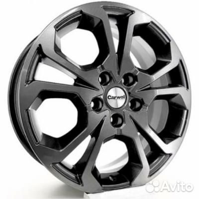 Диски Carwel Шира 6.5x17 5*114.3 ET50 DIA64.1 BL Литой