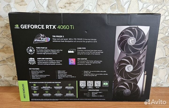 Новая MSI RTX 4060 Ti Gaming X slim 8G