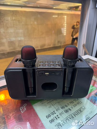 Колонка - караоке с 2-мя микрофонами Marhel