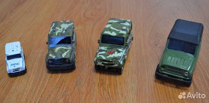 Модели авто УАЗ 469, UAZ Hunter Autotime 4шт метал