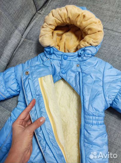 Конверт зимний на овчине для мальчика