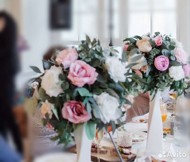 3 композиции из искусственных цветов букет свадьба