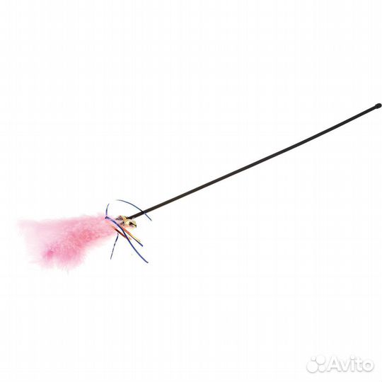 Дразнилка дк розовая с пером и колок. VG-102 P 112