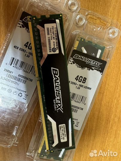 Оперативная память Crusial Ballistix DDR3 8 Gb