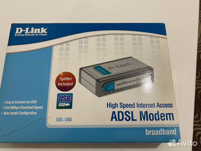 Adsl модем D-Link DSL-200