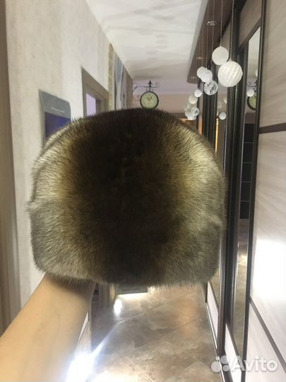 Шапка норковая женская белая