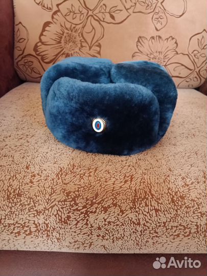 Мужская шапка ушанка полиции 56 размер