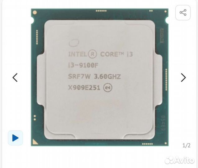 Процессор Intel Core i3-9100F OEM