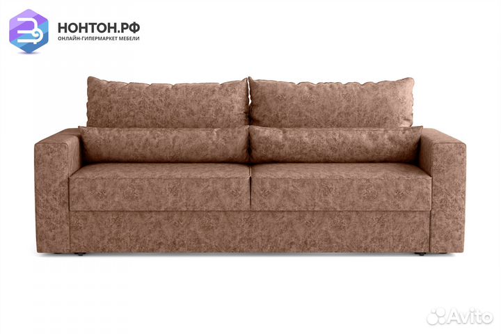Диван еврокнижка Томас 3-х местный коричневый