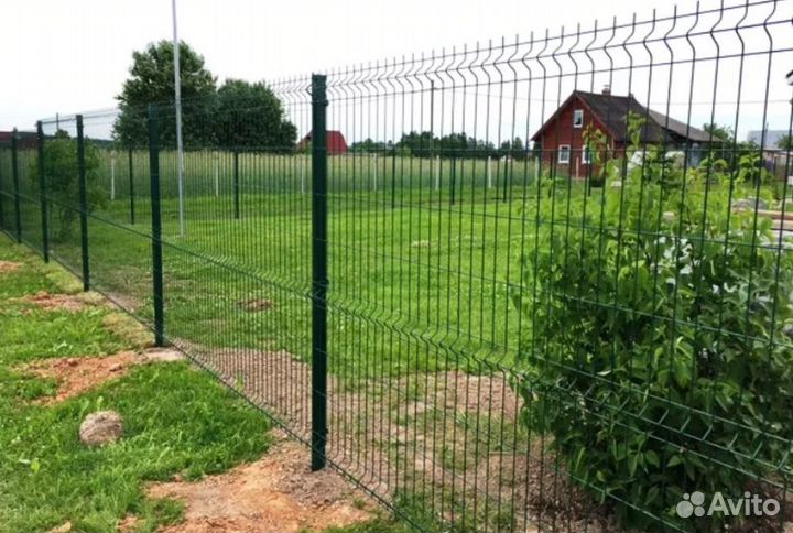Забор из 3D сетки работа по договору качественно