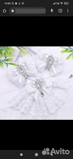 Школьный комплект бантики+галстук