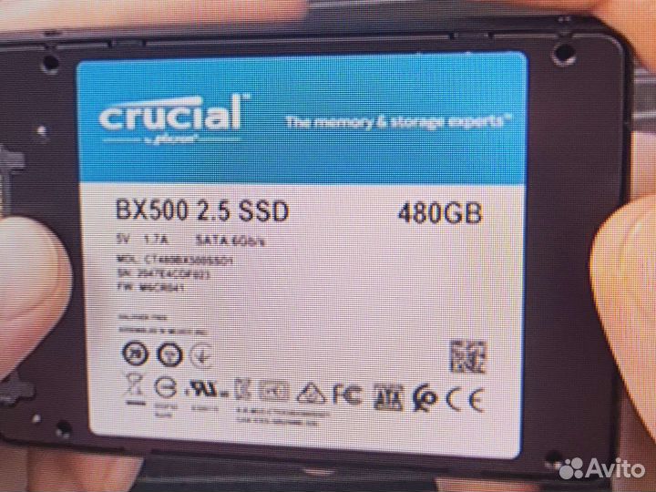 Ssd crucial bx500 480 gb