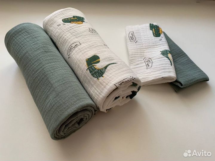 Набор из муслина, пеленки, слюнявчики, салфетки