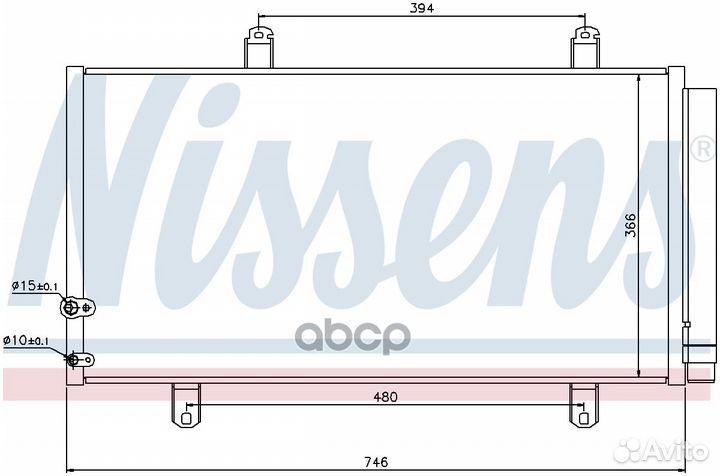 Радиатор кондиционера 940194 Nissens
