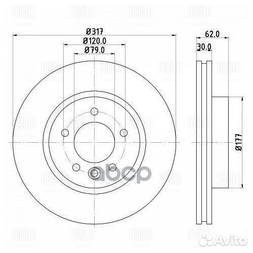 DF 130106 Диск тормозной land rover discovery 2