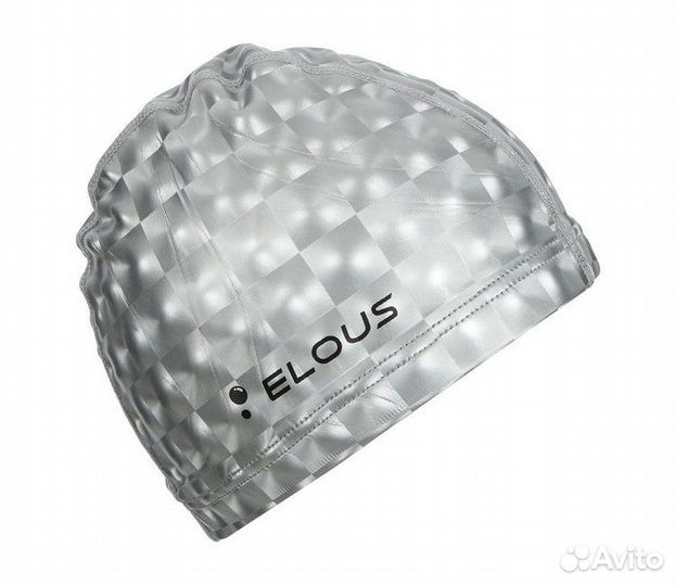 Шапочка для плавания Elous 3D эф. серебро EL002