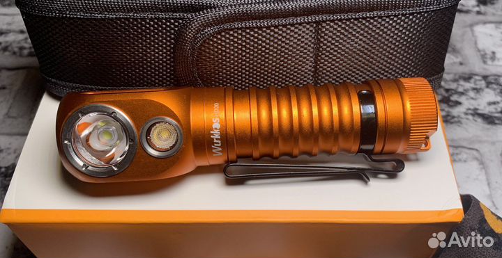 Фонарь Wurkkos HD20 Orange+аккумулятор и чехол