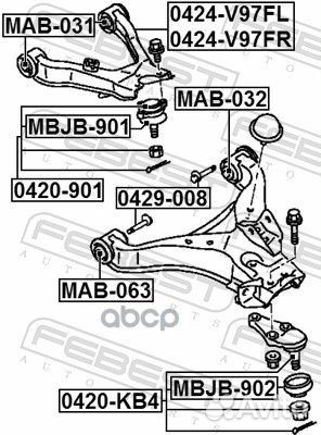 Сайлентблок нижнего рычага подвески перед