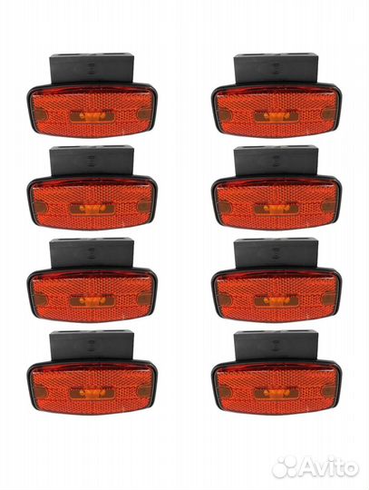 Фонари с кронштейном боковые светодиодн 12/24V 8шт