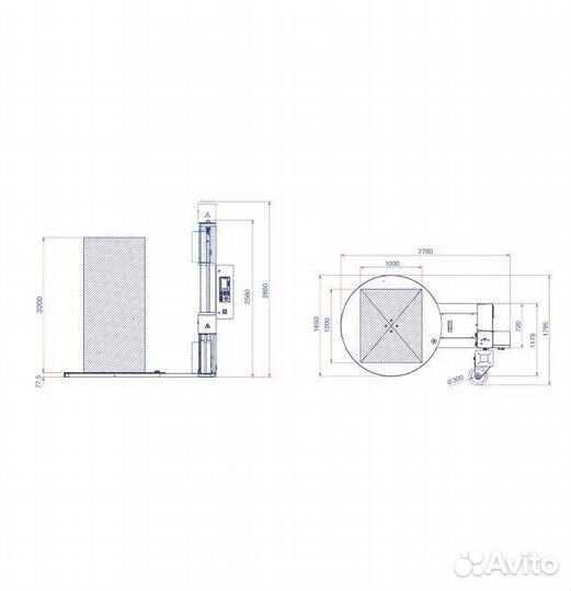 Полуавтоматический паллетоупаковщик rotoplat