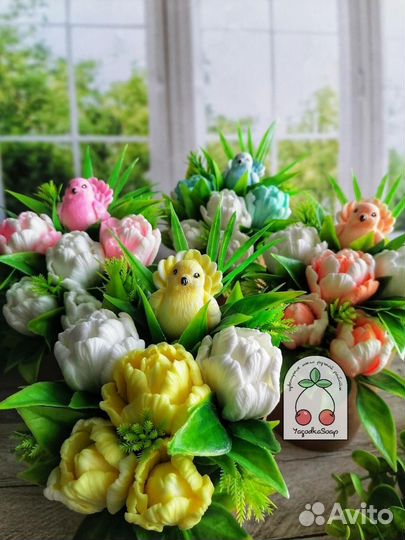Весенние букетики из мыла. Листайте карусель