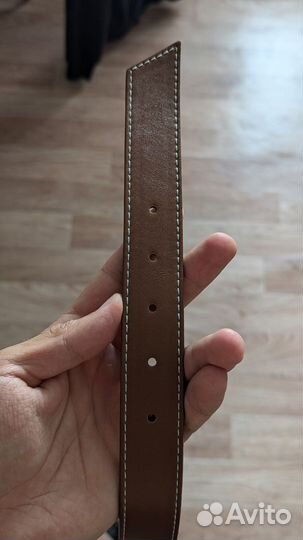Ремень женский кожаный коричневый