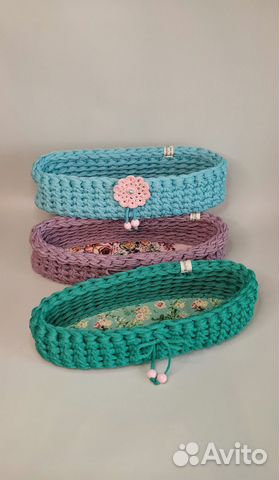 Корзинка вязанная 3 шт