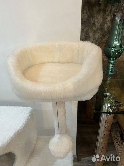 Когтеточка домик для кошки высокая